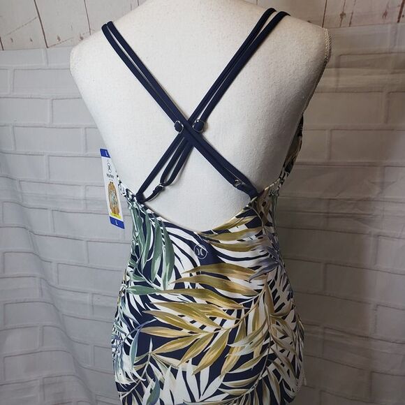 Brand New Hurley Tropical Floral One Piece Bathing Suit Swimsuit size L large - Picture 6 of 9